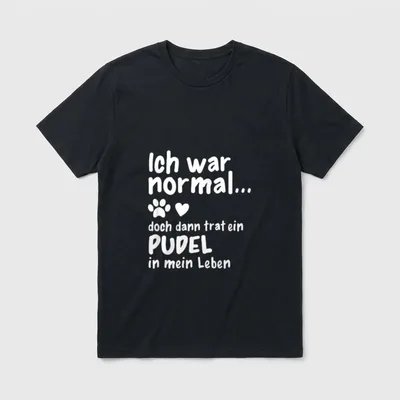 Pudel Hund Hundehalter Pfote T-Shirt – Klassisches T-Shirt in Schwarz
