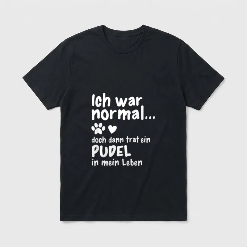 Pudel Hund Hundehalter Pfote T-Shirt – Klassisches T-Shirt in Schwarz