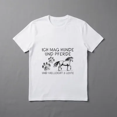 Ich Mag Hunde T-Shirt – Klassisches T-Shirt in Schwarz