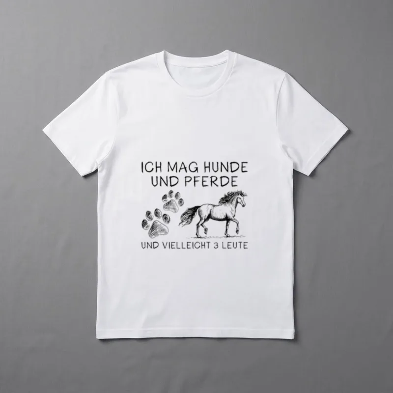 Ich Mag Hunde T-Shirt – Klassisches T-Shirt in Schwarz