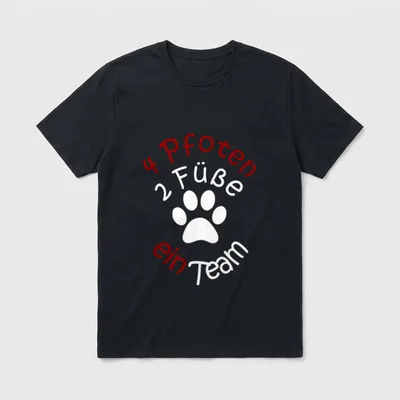 Pfotenabdruck Dog für Hundebesitzer T-Shirt – Klassisches T-Shirt in Schwarz