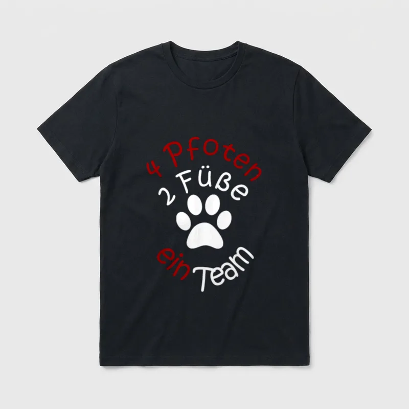 Pfotenabdruck Dog für Hundebesitzer T-Shirt – Klassisches T-Shirt in Schwarz