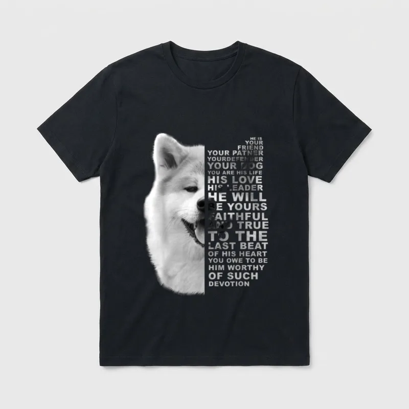 He Is Your Friend Lustige Hundesprüche T-Shirt – Klassisches T-Shirt in Schwarz
