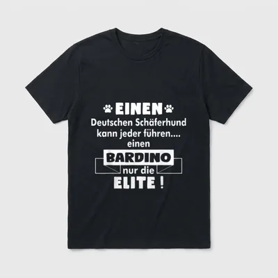 Bardino Bardino Hund T-Shirt – Klassisches T-Shirt in Schwarz