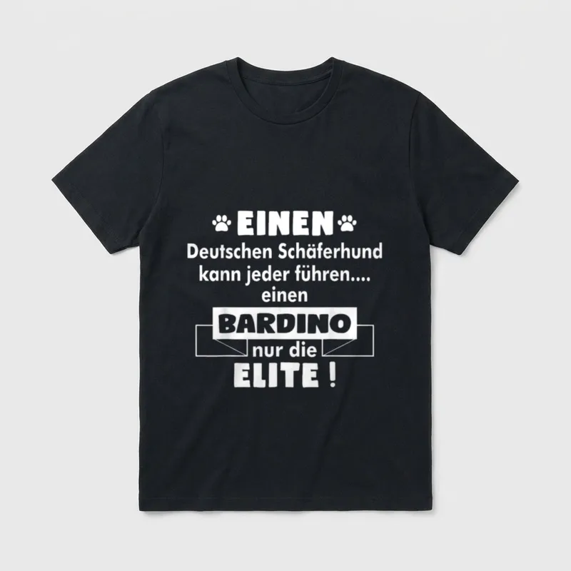 Bardino Bardino Hund T-Shirt – Klassisches T-Shirt in Schwarz