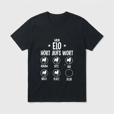 Elo Hund Hunderasse Rauhaar T-Shirt – Klassisches T-Shirt in Schwarz