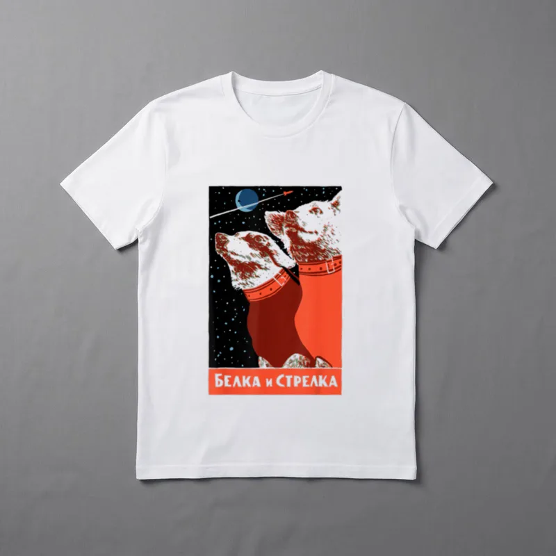 Russian Space Dogs Belka T-Shirt – Klassisches T-Shirt in Schwarz
