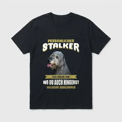 Irish Wolfhound Irischer Wolfshund T-Shirt – Klassisches T-Shirt in Schwarz