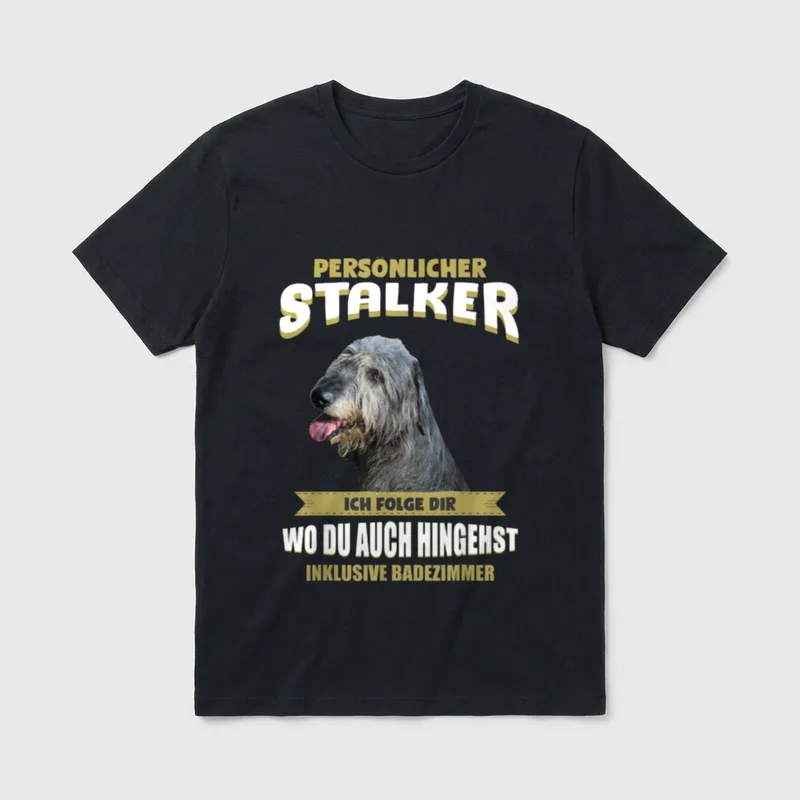 Irish Wolfhound Irischer Wolfshund T-Shirt – Klassisches T-Shirt in Schwarz