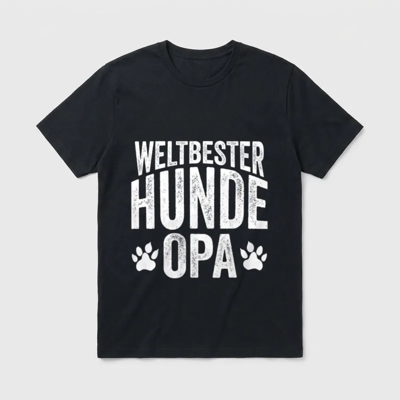 Hund Opa Hundehalter Opa T-Shirt – Klassisches T-Shirt in Schwarz