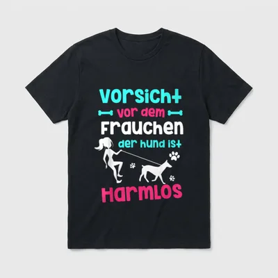 Hundeliebhaberin Frauchen Hund Hundehalter T-Shirt – Klassisches T-Shirt in Schwarz