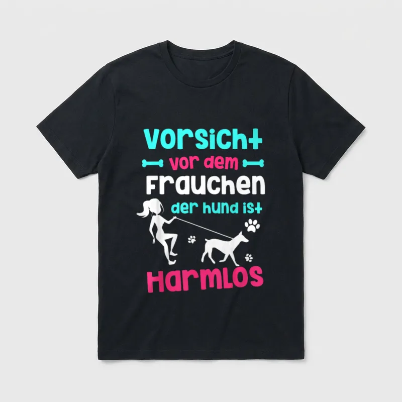 Hundeliebhaberin Frauchen Hund Hundehalter T-Shirt – Klassisches T-Shirt in Schwarz