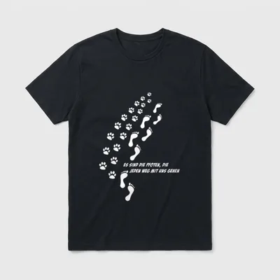 Pfoten Hund Hundebesitzer I T-Shirt – Klassisches T-Shirt in Schwarz