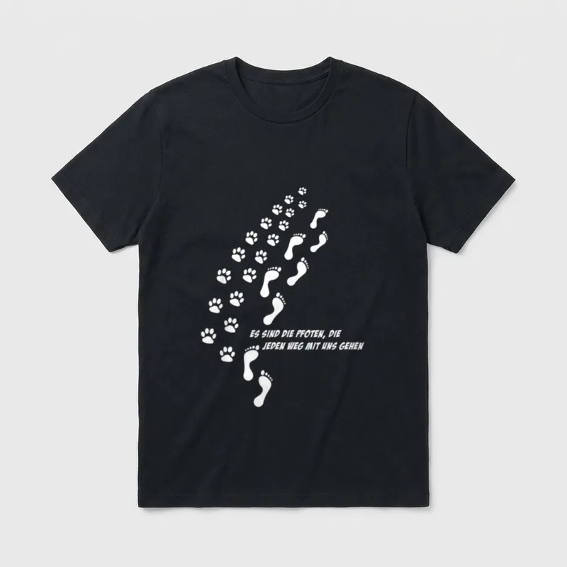 Pfoten Hund Hundebesitzer I T-Shirt – Klassisches T-Shirt in Schwarz