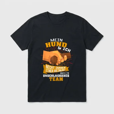 Mein Hund & Ich T-Shirt – Klassisches T-Shirt in Schwarz