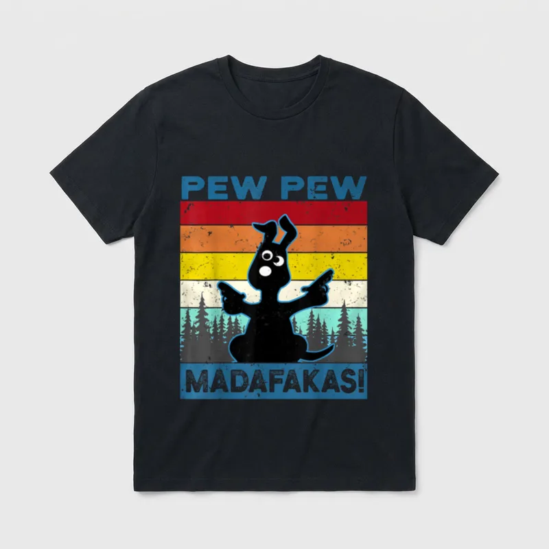 Pew Pew Madafakas Crazy T-Shirt – Klassisches T-Shirt in Schwarz