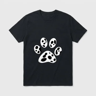 Dalmatiner Hundepfote Hund Hunde T-Shirt – Klassisches T-Shirt in Schwarz