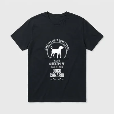 Dogo Canario Schutzengel Hunde T-Shirt – Klassisches T-Shirt in Schwarz