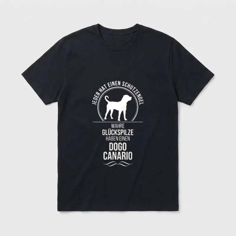 Dogo Canario Schutzengel Hunde T-Shirt – Klassisches T-Shirt in Schwarz