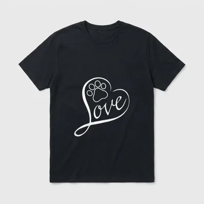 Hundemotiv für Hundemams Herz T-Shirt – Klassisches T-Shirt in Schwarz