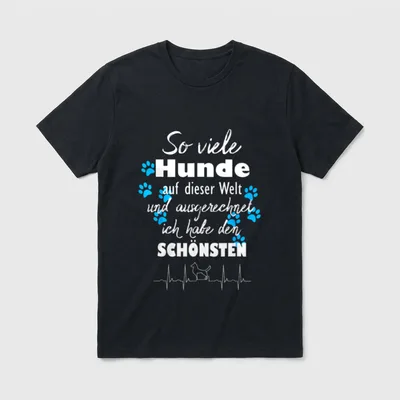 So viele Hunde T-Shirt – Klassisches T-Shirt in Schwarz