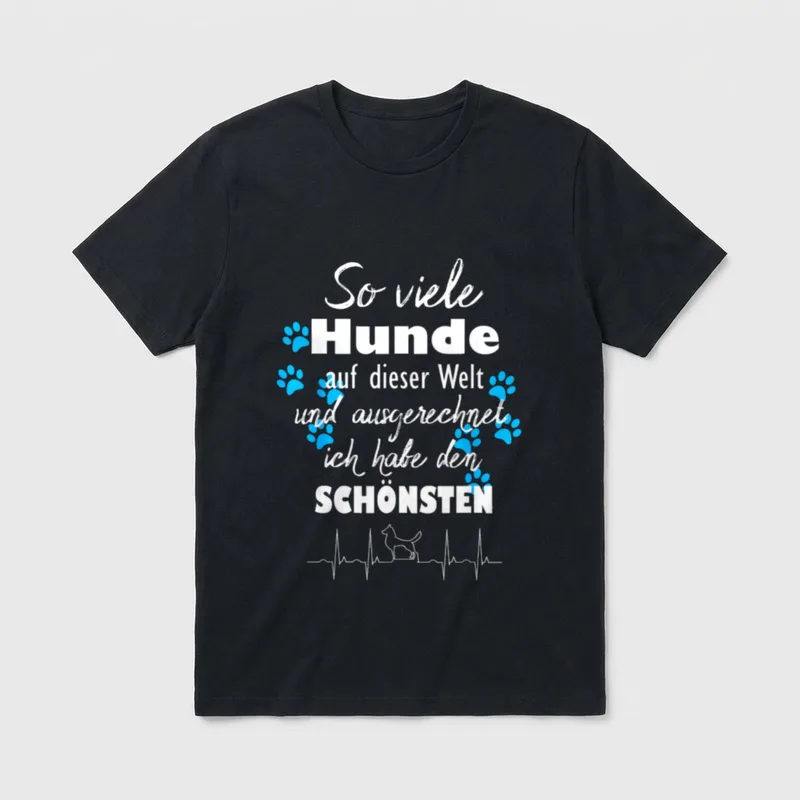 So viele Hunde T-Shirt – Klassisches T-Shirt in Schwarz