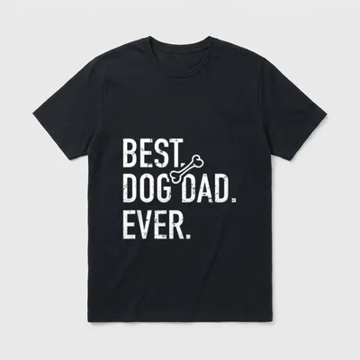 Hund best dog dad T-Shirt – Klassisches T-Shirt in Schwarz