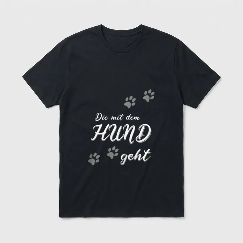 Hunde T-Shirt 0345 – Klassisches T-Shirt in Schwarz