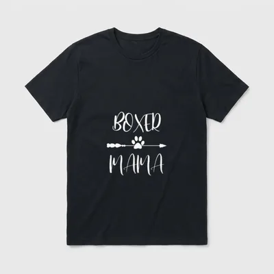 Boxer Boxer Mama Pfote T-Shirt – Klassisches T-Shirt in Schwarz