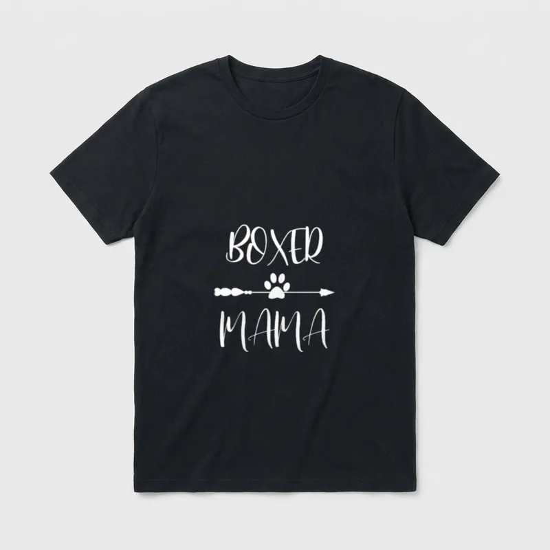 Boxer Boxer Mama Pfote T-Shirt – Klassisches T-Shirt in Schwarz