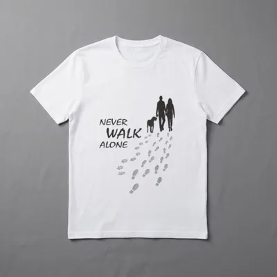 Hunde Never walk alone Lustige Hundesprüche T-Shirt – Klassisches T-Shirt in Schwarz