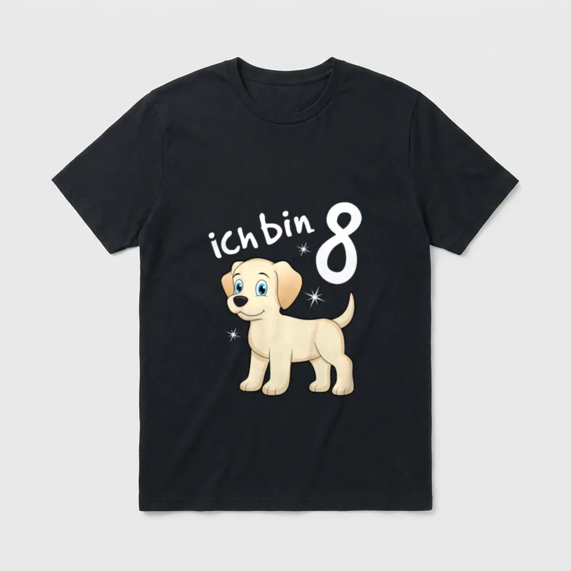 8. Geburtstag Ich bin schon T-Shirt – Klassisches T-Shirt in Schwarz