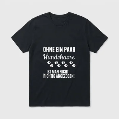 Hundehaare Spruch Hundebesitzer Hundehalter T-Shirt – Klassisches T-Shirt in Schwarz