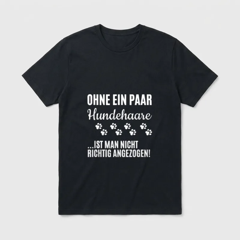 Hundehaare Spruch Hundebesitzer Hundehalter T-Shirt – Klassisches T-Shirt in Schwarz