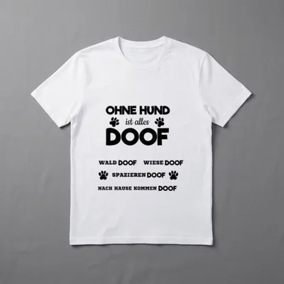 Ohne Hund ist alles Lustige Hundesprüche T-Shirt – Klassisches T-Shirt in Schwarz