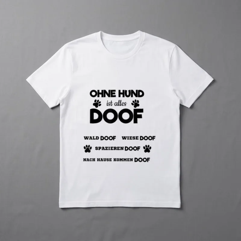 Ohne Hund ist alles Lustige Hundesprüche T-Shirt – Klassisches T-Shirt in Schwarz