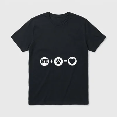 Camper mit Herz Camping T-Shirt – Klassisches T-Shirt in Schwarz