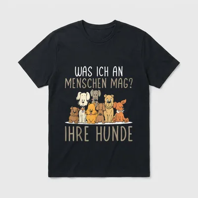 Hund Lustiges Was Ich T-Shirt – Klassisches T-Shirt in Schwarz