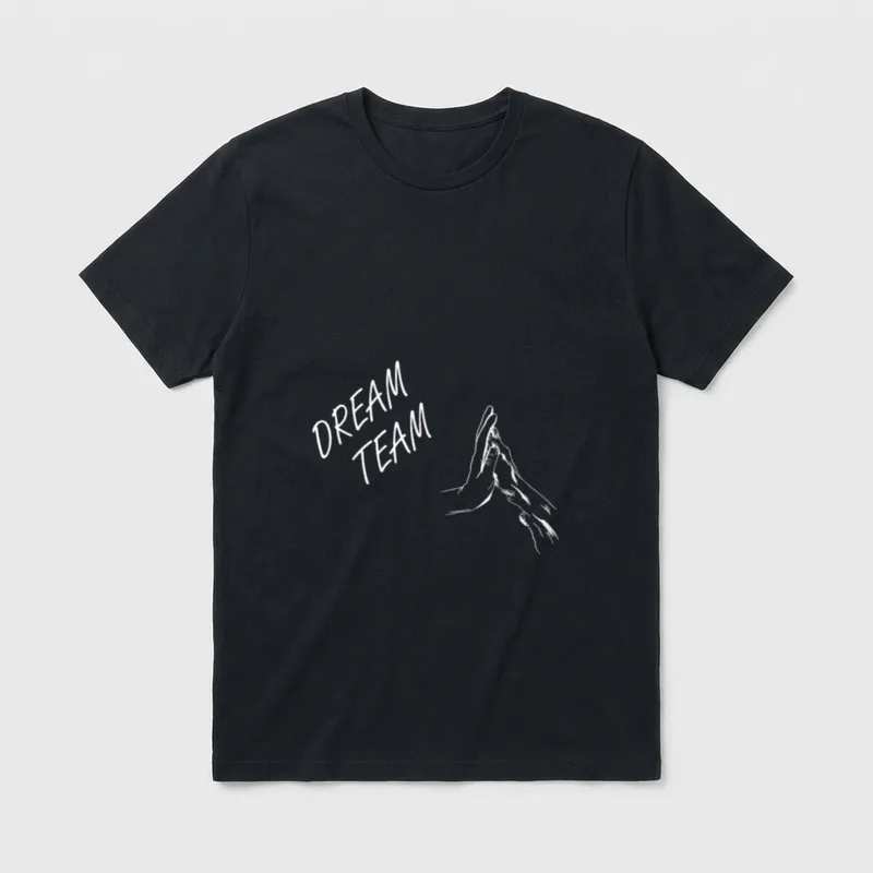 Hunde Dream Team Hundemotiv T-Shirt – Klassisches T-Shirt in Schwarz