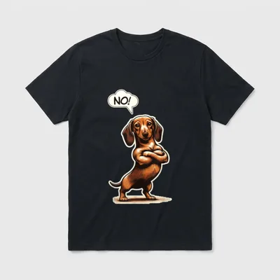NO! Weiner Dog Cheeky T-Shirt – Klassisches T-Shirt in Schwarz