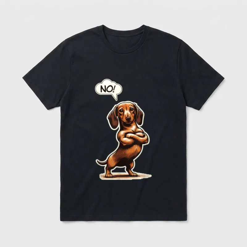 NO! Weiner Dog Cheeky T-Shirt – Klassisches T-Shirt in Schwarz