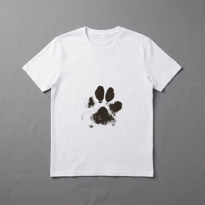 Hundepfoten künstlerische Pfoten Hundeliebhaber T-Shirt – Klassisches T-Shirt in Schwarz