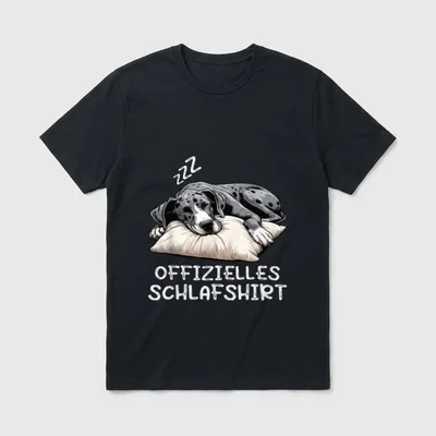 Offizielles Schlafshirt Deutsche Dogge T-Shirt – Klassisches T-Shirt in Schwarz