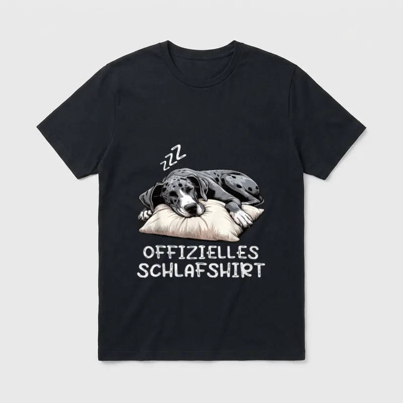 Offizielles Schlafshirt Deutsche Dogge T-Shirt – Klassisches T-Shirt in Schwarz