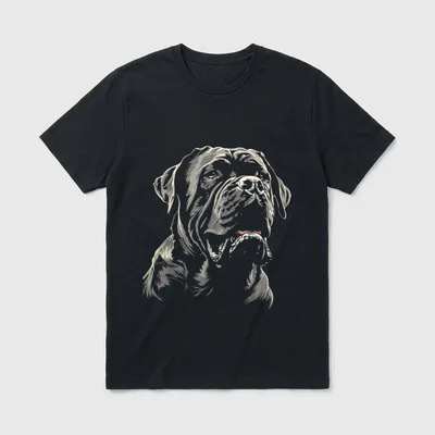 DogtastiQ Cane Corso Erwachsene T-Shirt – Klassisches T-Shirt in Schwarz