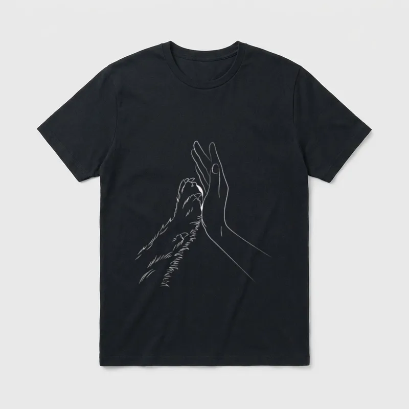 Hundebesitzer Hund Hunde Pfote T-Shirt – Klassisches T-Shirt in Schwarz
