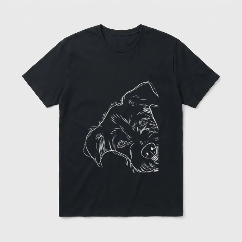 Kromfohrländer Hund T-Shirt – Klassisches T-Shirt in Schwarz