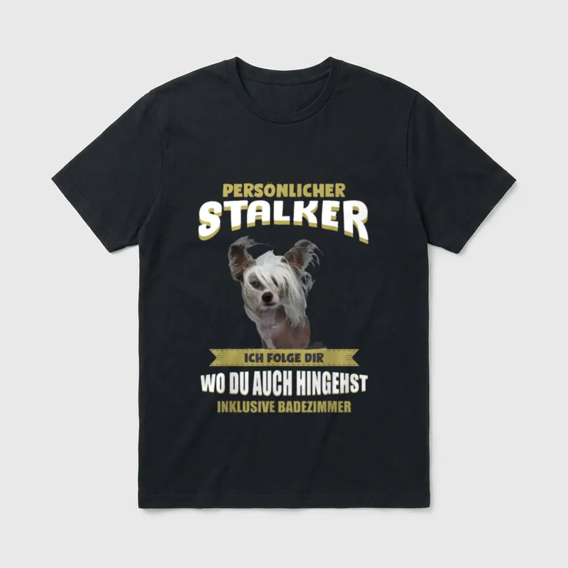 Chinesischer Schopfhund Chinese Crested T-Shirt – Klassisches T-Shirt in Schwarz