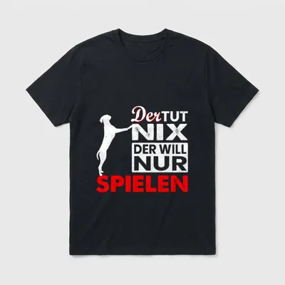 Der TUT nix T-Shirt – Klassisches T-Shirt in Schwarz