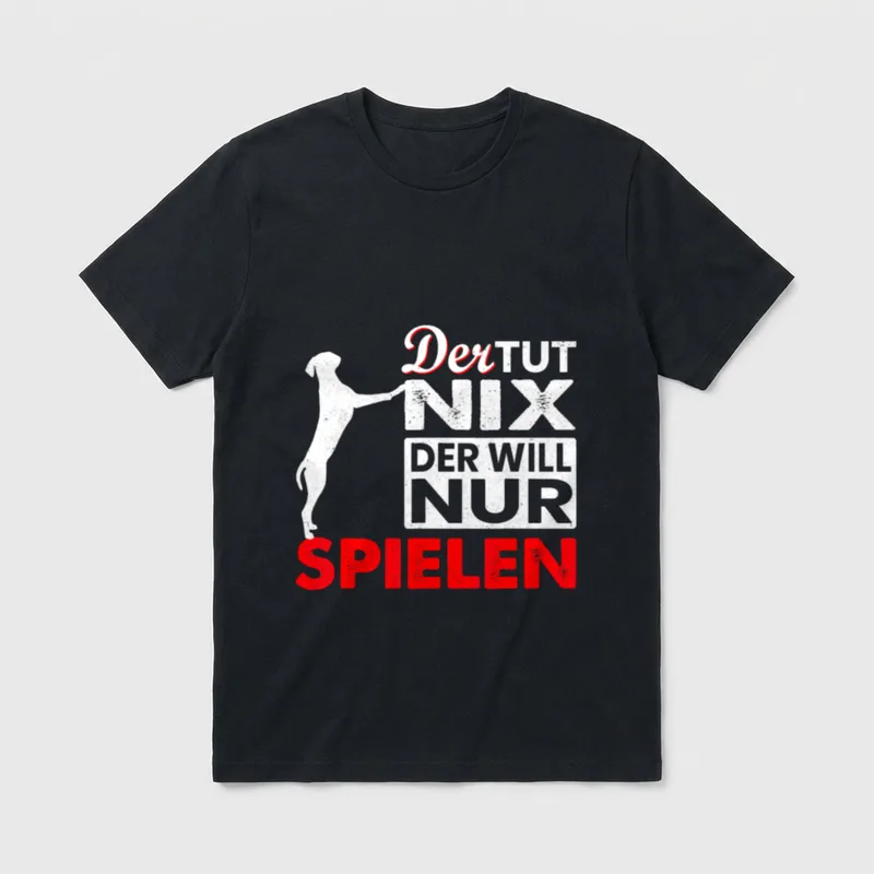 Der TUT nix T-Shirt – Klassisches T-Shirt in Schwarz